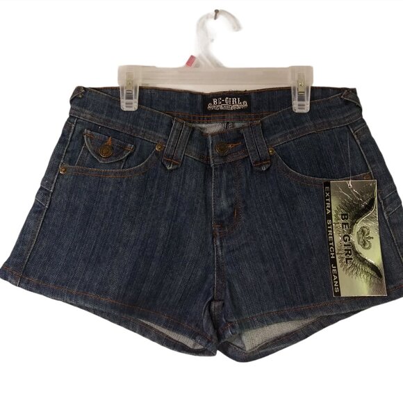 NWT Be-Girl Women Junior's Shorts Jeans Black Color Classic Style Embroidered - Picture 7 of 13